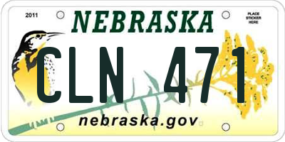 NE license plate CLN471