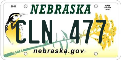 NE license plate CLN477