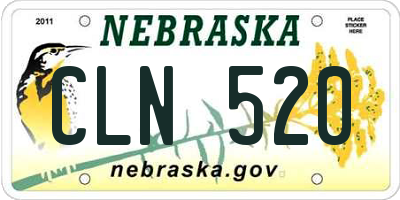 NE license plate CLN520