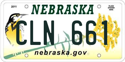 NE license plate CLN661