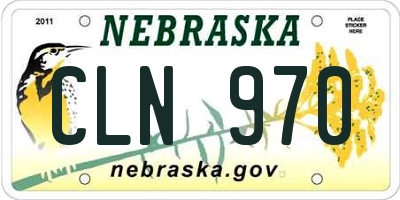 NE license plate CLN970