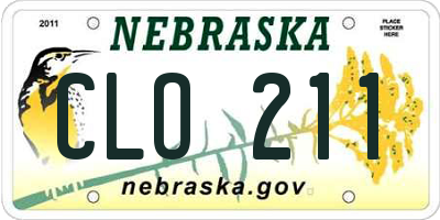 NE license plate CLO211