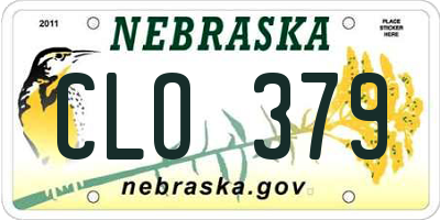NE license plate CLO379