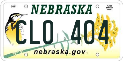 NE license plate CLO404