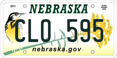 NE license plate CLO595