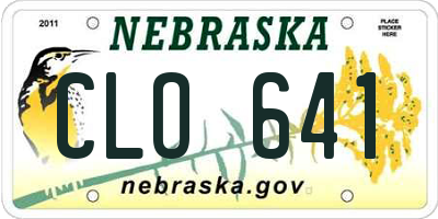 NE license plate CLO641