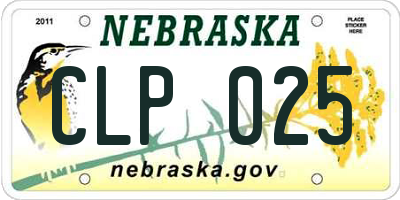 NE license plate CLP025