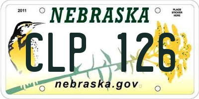 NE license plate CLP126