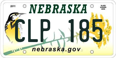 NE license plate CLP185
