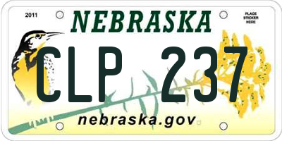 NE license plate CLP237