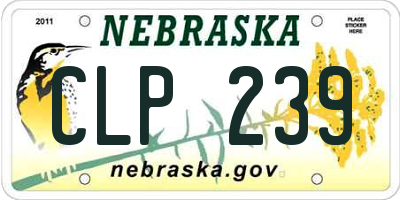 NE license plate CLP239