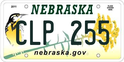 NE license plate CLP255