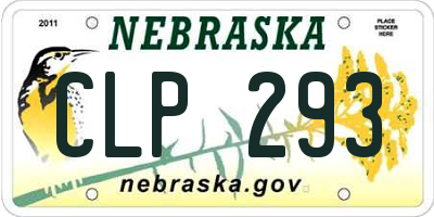 NE license plate CLP293