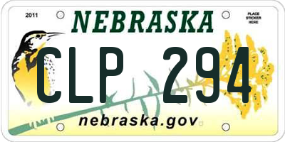 NE license plate CLP294