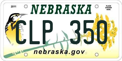 NE license plate CLP350