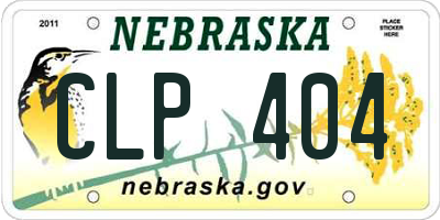 NE license plate CLP404