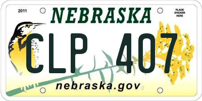 NE license plate CLP407