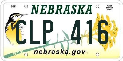 NE license plate CLP416