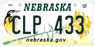 NE license plate CLP433