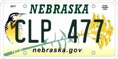 NE license plate CLP477