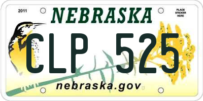NE license plate CLP525