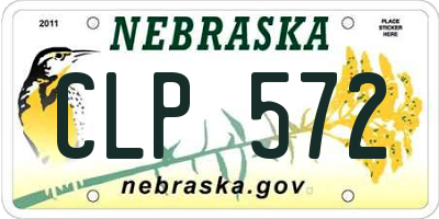 NE license plate CLP572