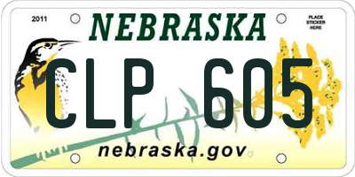 NE license plate CLP605