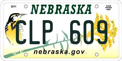 NE license plate CLP609