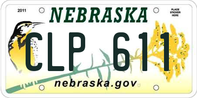 NE license plate CLP611