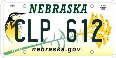 NE license plate CLP612
