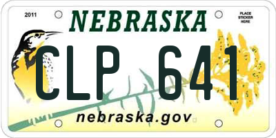NE license plate CLP641