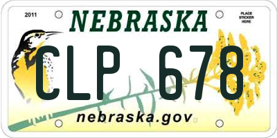 NE license plate CLP678