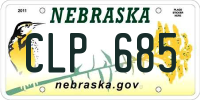 NE license plate CLP685