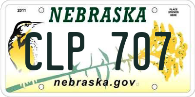 NE license plate CLP707