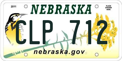 NE license plate CLP712