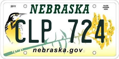 NE license plate CLP724