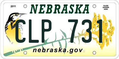 NE license plate CLP731