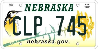 NE license plate CLP745
