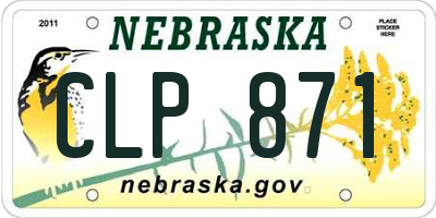 NE license plate CLP871