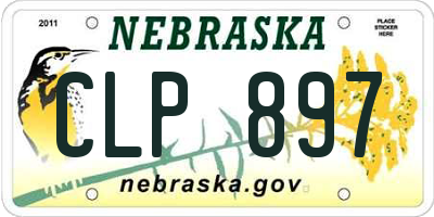NE license plate CLP897