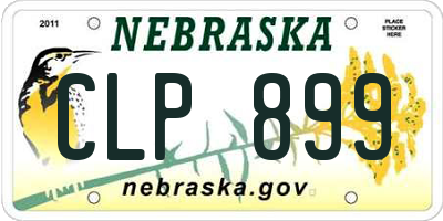 NE license plate CLP899