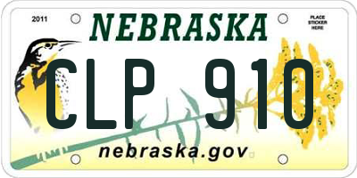 NE license plate CLP910