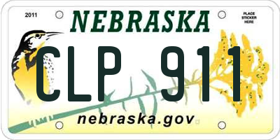 NE license plate CLP911