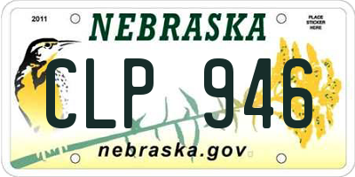 NE license plate CLP946
