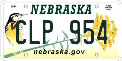 NE license plate CLP954