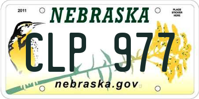 NE license plate CLP977