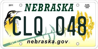 NE license plate CLQ048