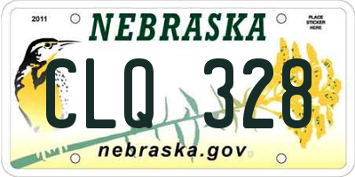 NE license plate CLQ328