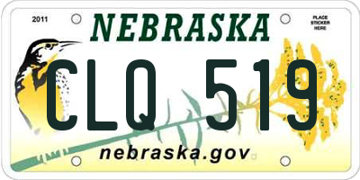 NE license plate CLQ519