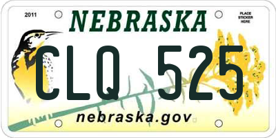 NE license plate CLQ525